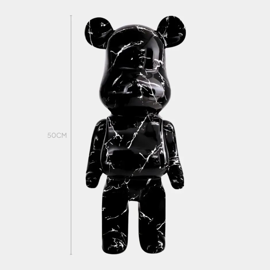 Statues & Sculptures Table Top|Floor Standing^Aero Bear 50cm Black Resin Indoor Sculpture