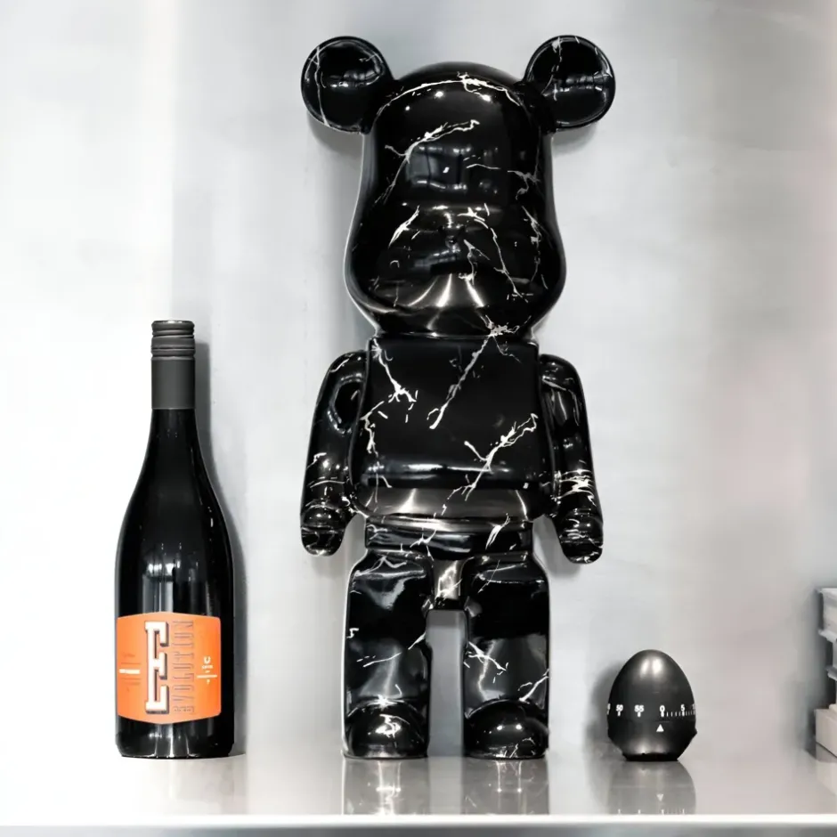 Statues & Sculptures Table Top|Floor Standing^Aero Bear 50cm Black Resin Indoor Sculpture