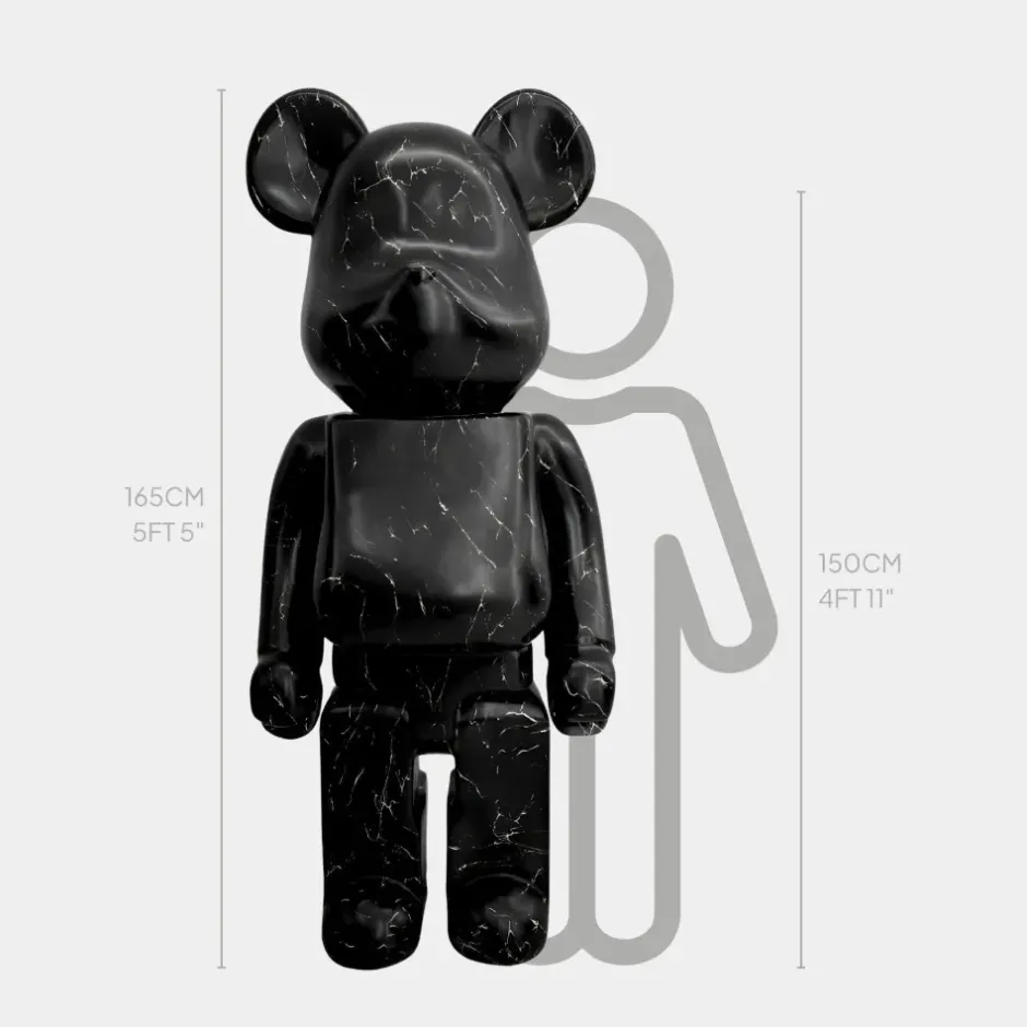 Statues & Sculptures Giant|Floor Standing^Aero Bear 165cm Black Resin Indoor Sculpture