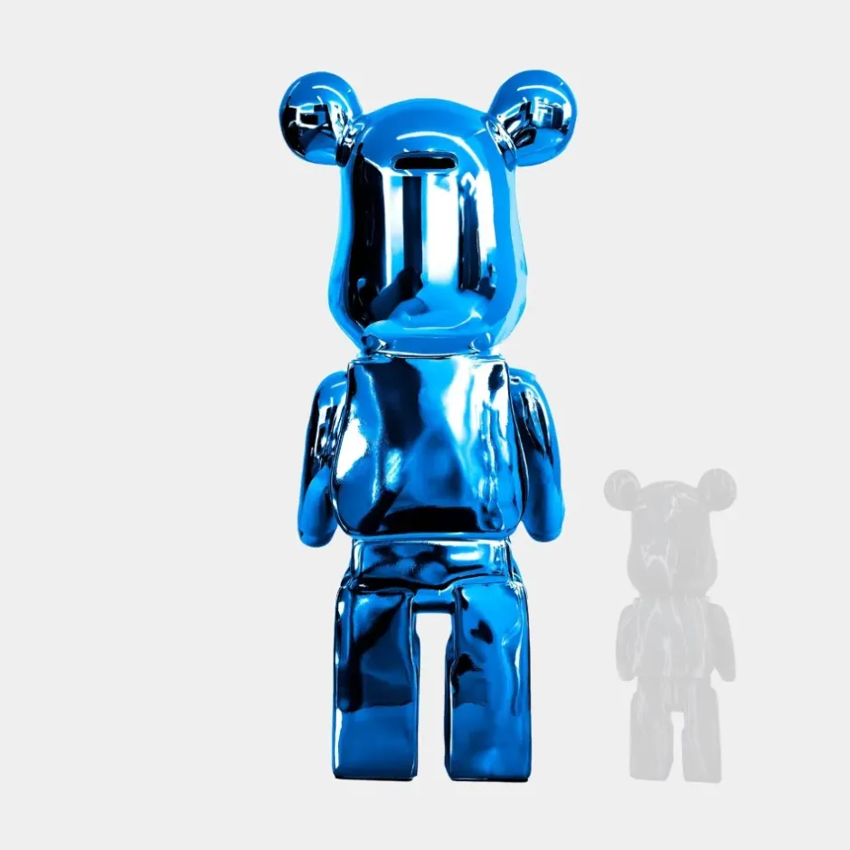Statues & Sculptures Floor Standing|Animals^Aero Bear 135cm Blue Resin Indoor Sculpture