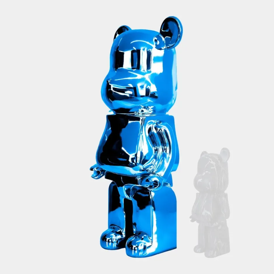 Statues & Sculptures Floor Standing|Animals^Aero Bear 135cm Blue Resin Indoor Sculpture