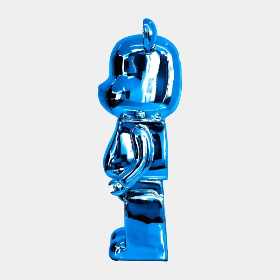 Statues & Sculptures Table Top|Floor Standing^Aero Bear 50cm Blue Resin Indoor Sculpture