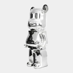 Statues & Sculptures Table Top|Floor Standing^Aero Bear 50cm Chrome Resin Indoor Sculpture