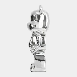 Statues & Sculptures Table Top|Floor Standing^Aero Bear 50cm Chrome Resin Indoor Sculpture