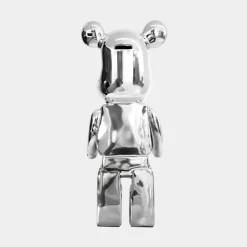 Statues & Sculptures Table Top|Floor Standing^Aero Bear 50cm Chrome Resin Indoor Sculpture