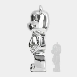 Statues & Sculptures Floor Standing|Animals^Aero Bear 135cm Chrome Resin Indoor Sculpture