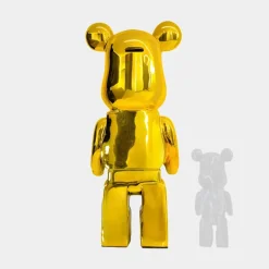 Statues & Sculptures Floor Standing|Animals^Aero Bear 135cm Gold Resin Indoor Sculpture
