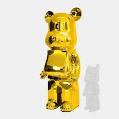 Statues & Sculptures Floor Standing|Animals^Aero Bear 135cm Gold Resin Indoor Sculpture