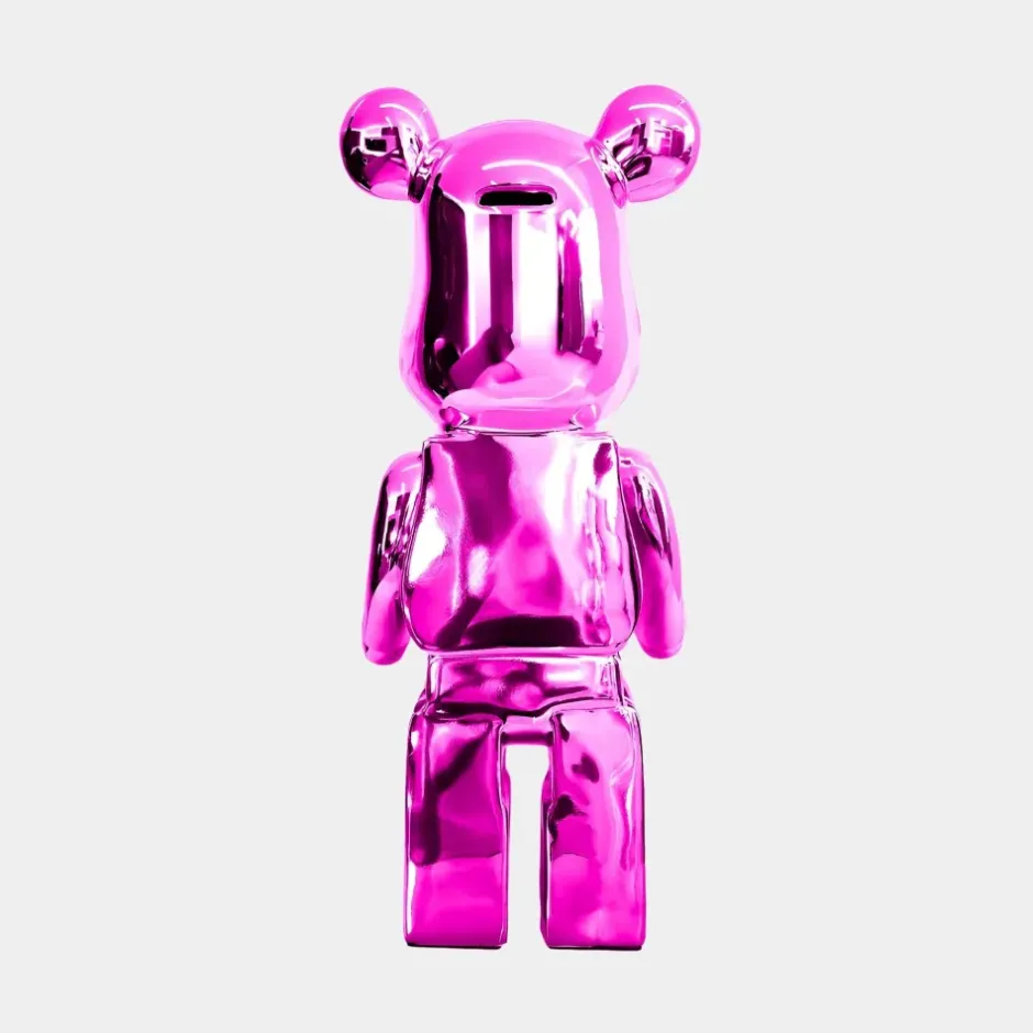 Statues & Sculptures Table Top|Floor Standing^Aero Bear 50cm Pink Resin Indoor Sculpture