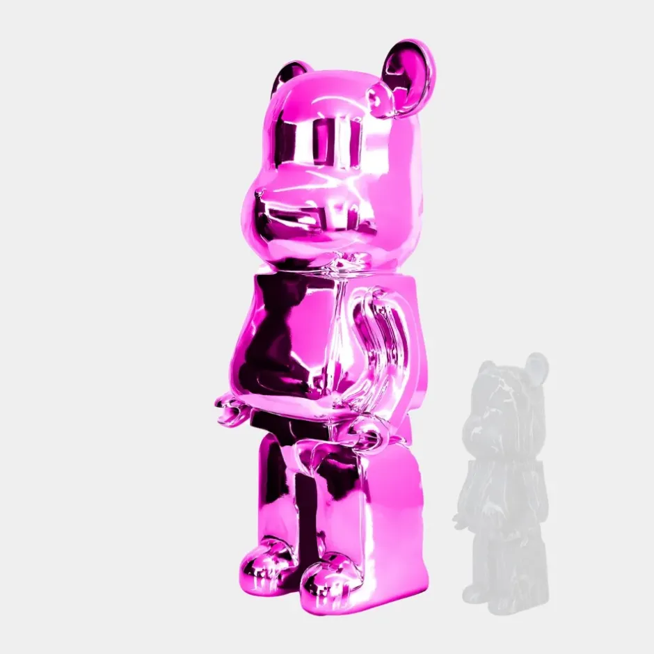 Statues & Sculptures Floor Standing|Animals^Aero Bear 135cm Pink Resin Indoor Sculpture