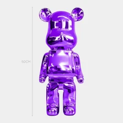 Statues & Sculptures Table Top|Floor Standing^Aero Bear 50cm Purple Resin Indoor Sculpture