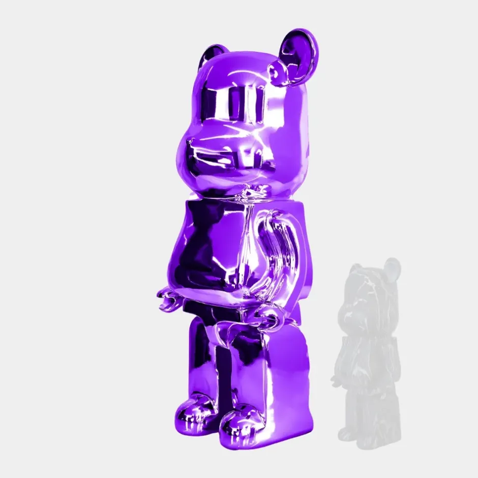 Statues & Sculptures Floor Standing|Animals^Aero Bear 135cm Purple Resin Indoor Sculpture