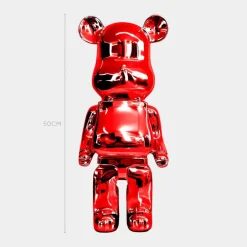 Statues & Sculptures Table Top|Floor Standing^Aero Bear 50cm Red Resin Indoor Sculpture