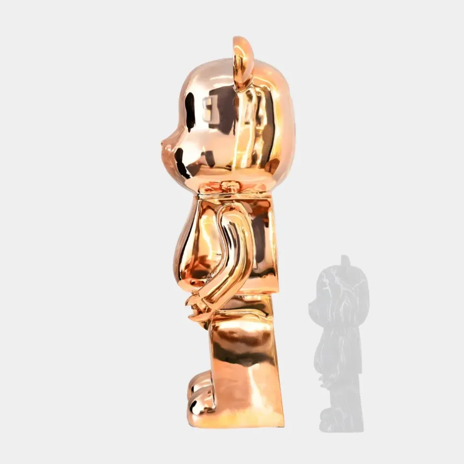 Statues & Sculptures Floor Standing|Animals^Aero Bear 135cm Rose Gold Resin Indoor Sculpture