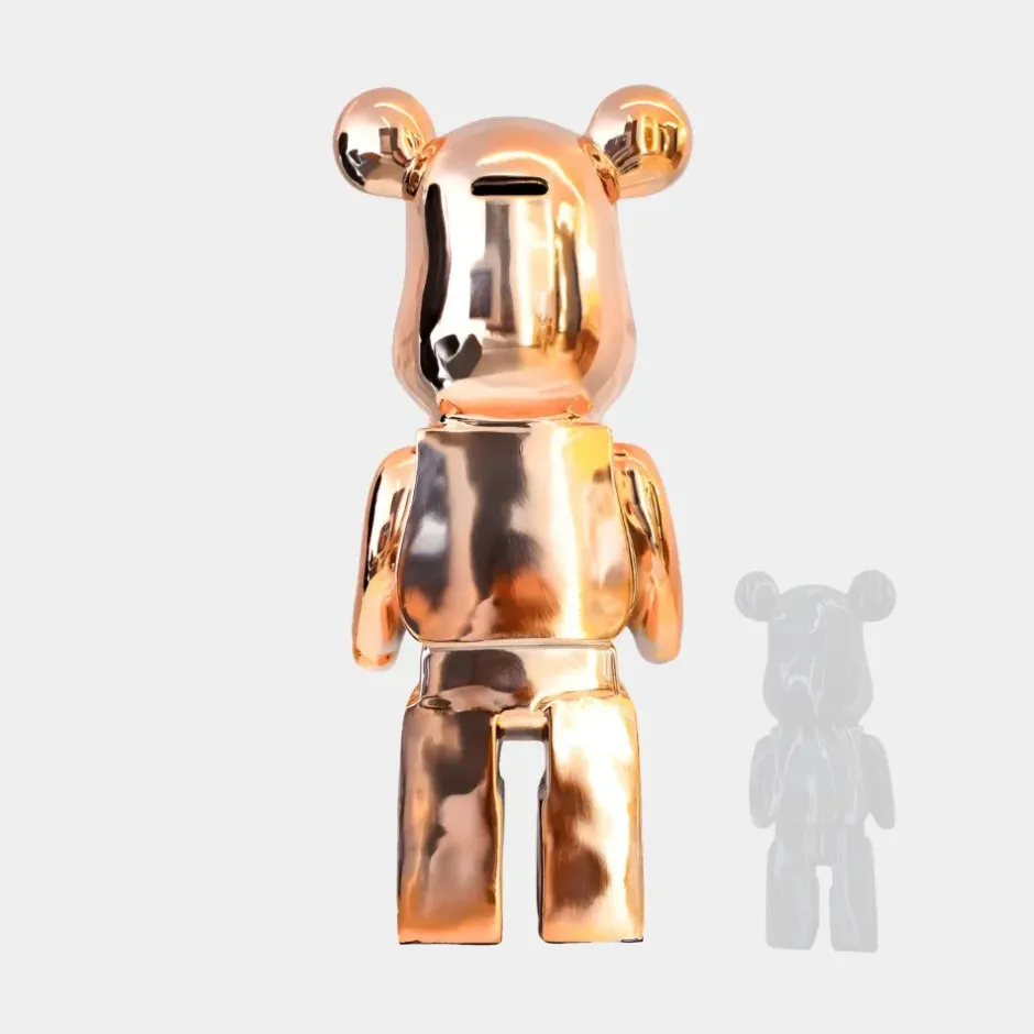 Statues & Sculptures Floor Standing|Animals^Aero Bear 135cm Rose Gold Resin Indoor Sculpture