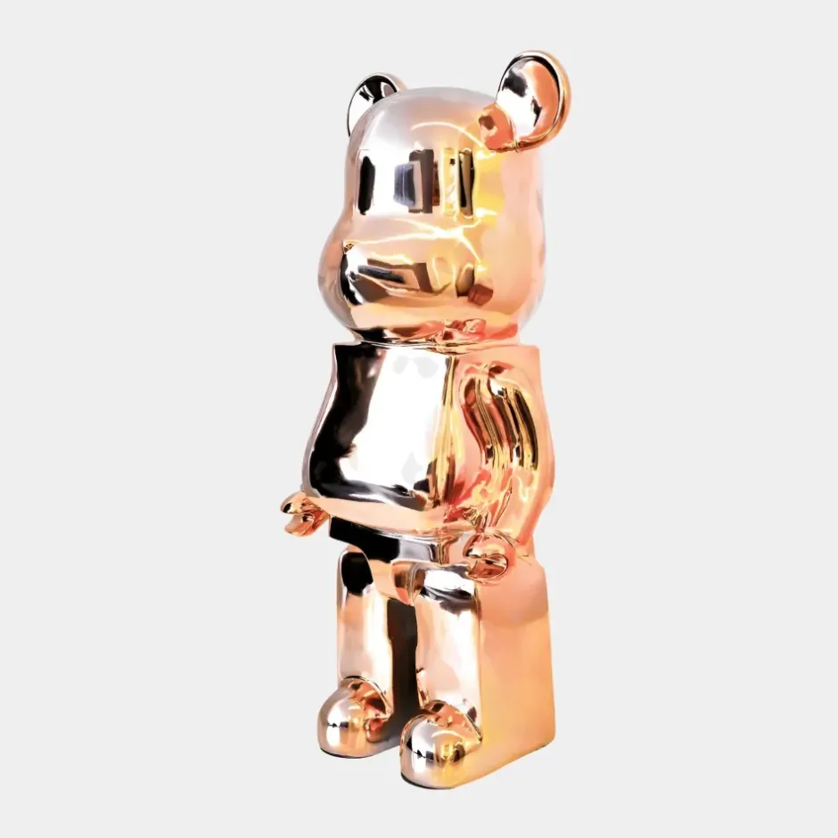 Statues & Sculptures Table Top|Floor Standing^Aero Bear 50cm Rose Gold Resin Indoor Sculpture