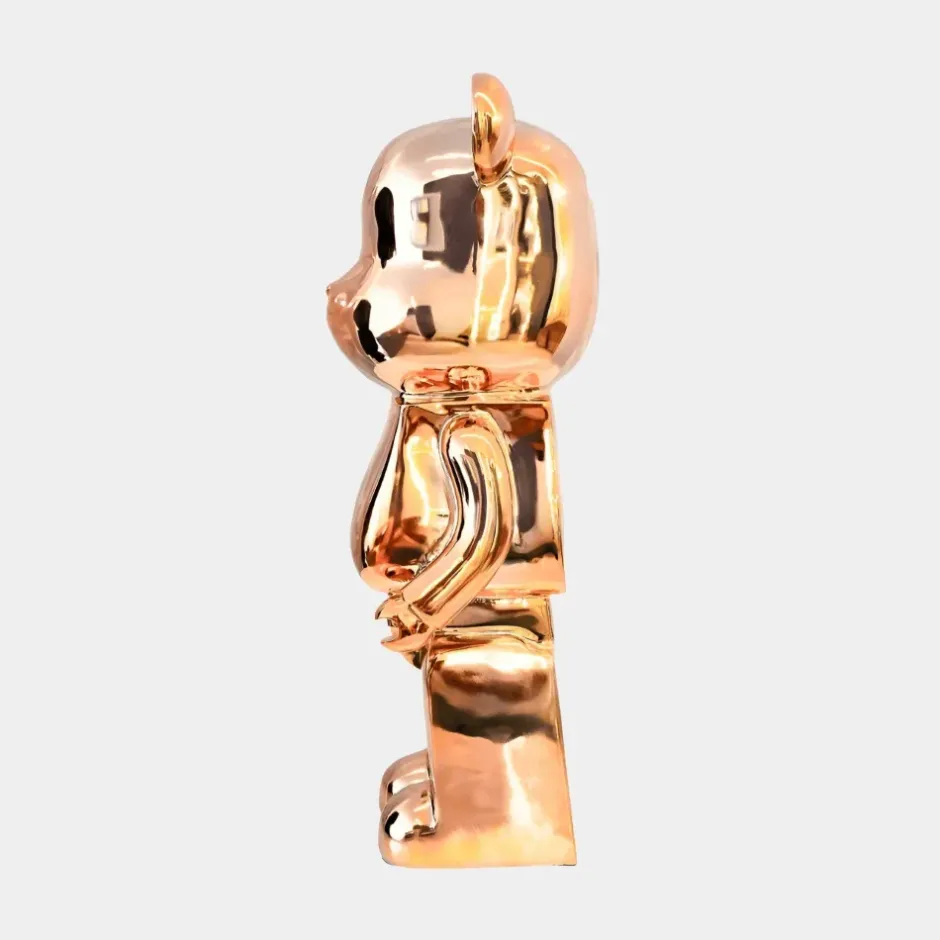Statues & Sculptures Table Top|Floor Standing^Aero Bear 50cm Rose Gold Resin Indoor Sculpture