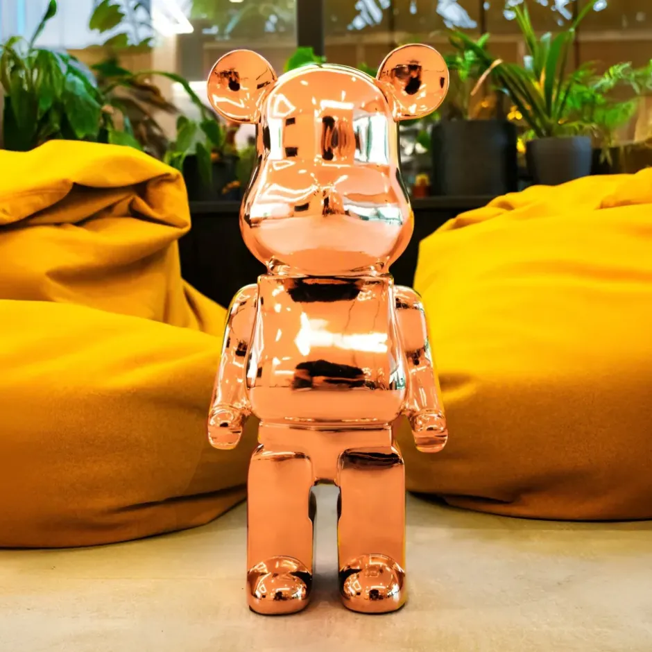 Statues & Sculptures Table Top|Floor Standing^Aero Bear 50cm Rose Gold Resin Indoor Sculpture