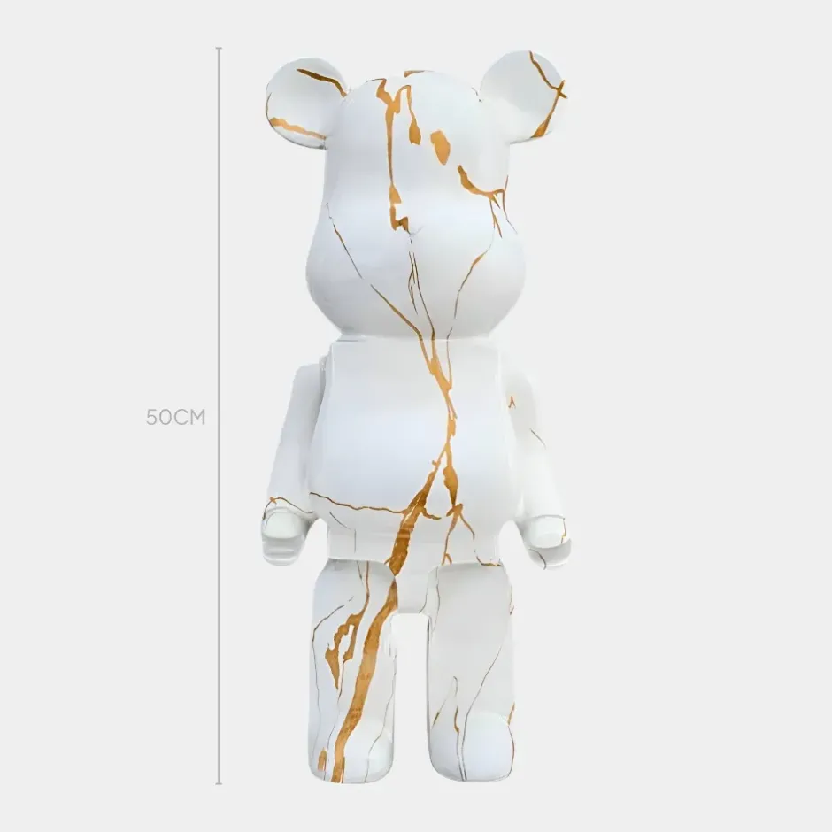Statues & Sculptures Table Top|Floor Standing^Aero Bear 50cm White Resin Indoor Sculpture