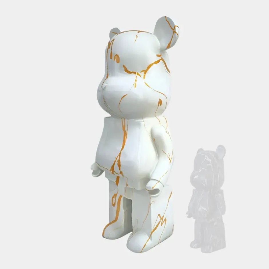Statues & Sculptures Floor Standing|Animals^Aero Bear 135cm White Resin Indoor Sculpture