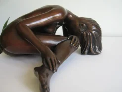 Statues & Sculptures Figurative|Table Top^Alessandra Figurine Bronze Indoor Sculpture