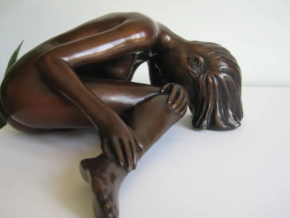 Statues & Sculptures Figurative|Table Top^Alessandra Figurine Bronze Indoor Sculpture