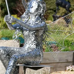Statues & Sculptures Fairies^Alette Fairy Metal Wire Garden Sculpture