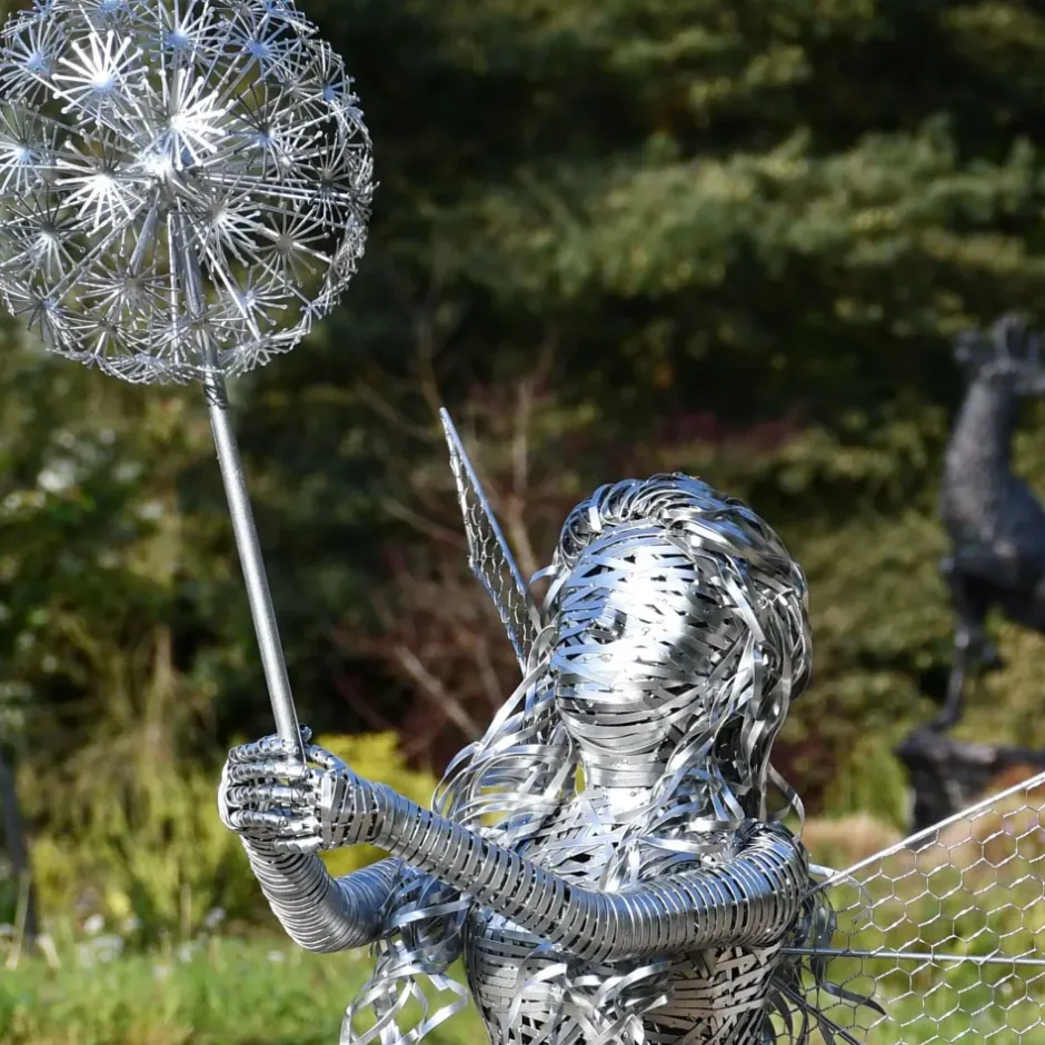 Statues & Sculptures Fairies^Alette Fairy Metal Wire Garden Sculpture