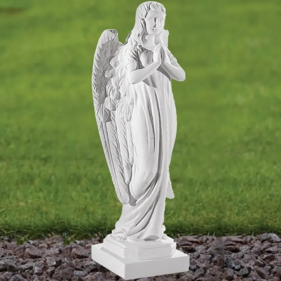 Statues & Sculptures Angel^Angel 37cm Marble Resin Garden Statue