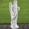Statues & Sculptures Angel^Angel 69cm Marble Resin Garden Statue