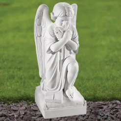 Statues & Sculptures Angel^Angel 54cm Marble Resin Garden Statue