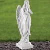 Statues & Sculptures Angel^Angel 62cm Marble Resin Garden Statue