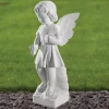 Statues & Sculptures Angel^Angel 47cm Marble Resin Garden Statue