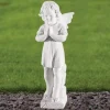Statues & Sculptures Angel^Angel 25cm Marble Resin Garden Statue