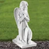 Statues & Sculptures Angel^Angel 43cm Marble Resin Garden Statue