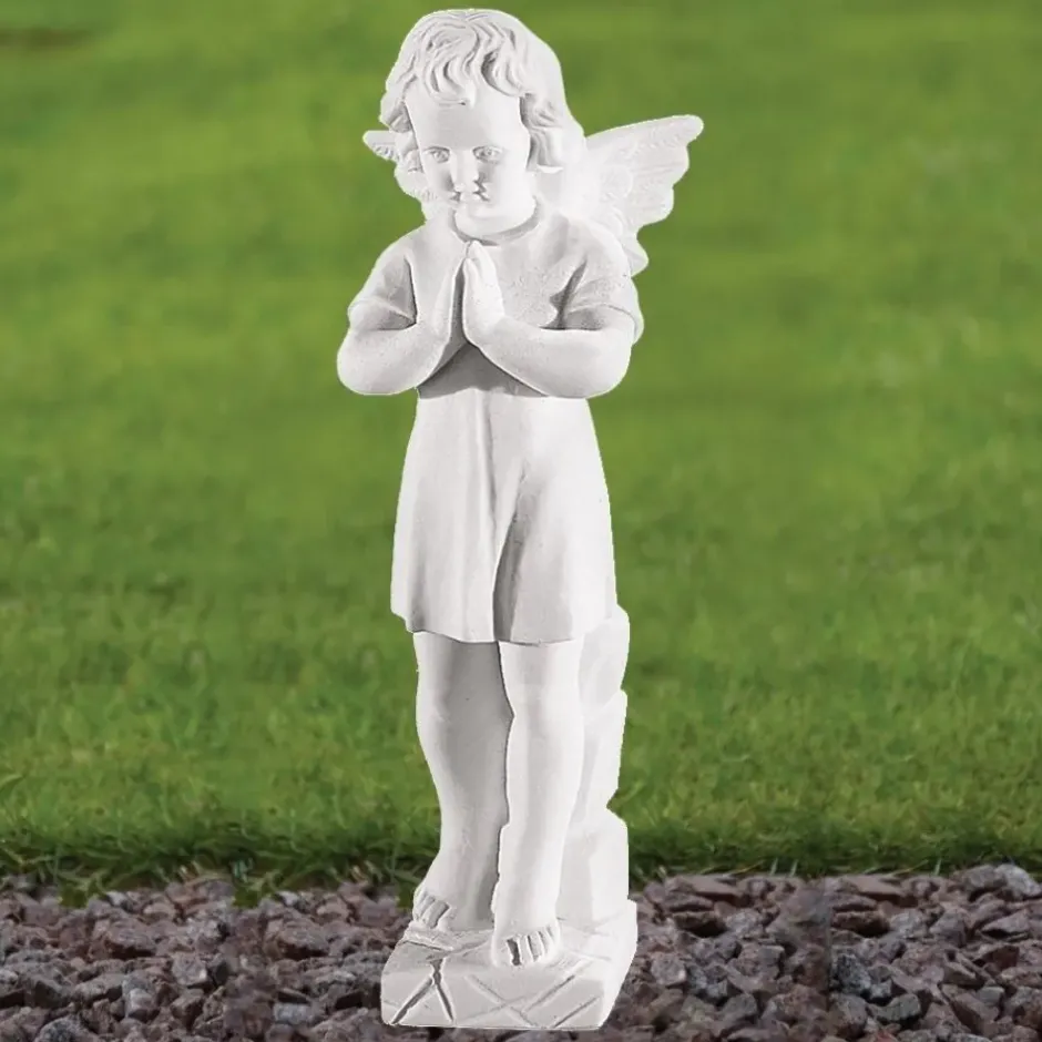 Statues & Sculptures Angel^Angel 29cm Marble Resin Garden Statue