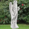 Statues & Sculptures Angel^Angel 103cm Marble Resin Garden Statue