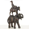 Statues & Sculptures Table Top|Contemporary^Animal Ascent 46cm Bronze Resin Indoor Statue