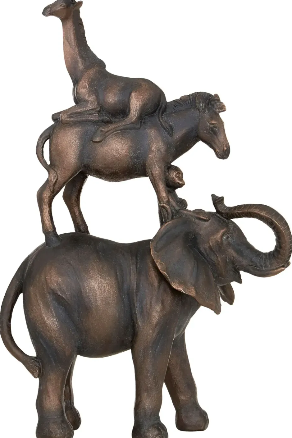 Statues & Sculptures Table Top|Contemporary^Animal Ascent 46cm Bronze Resin Indoor Statue