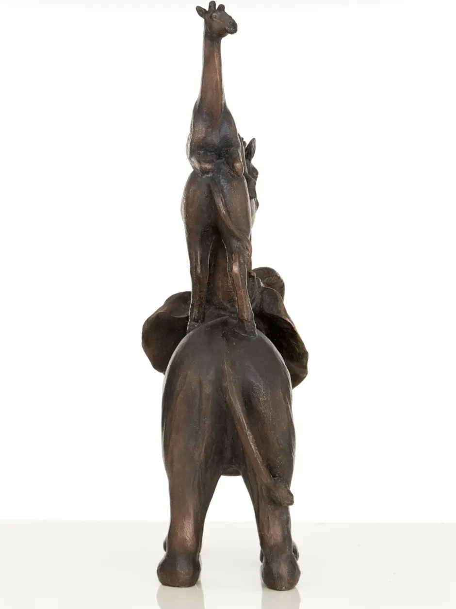 Statues & Sculptures Table Top|Contemporary^Animal Ascent 46cm Bronze Resin Indoor Statue