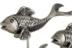 Statues & Sculptures Table Top|Animals^Aqua Symphony Fish 35cm Wood Indoor Sculpture