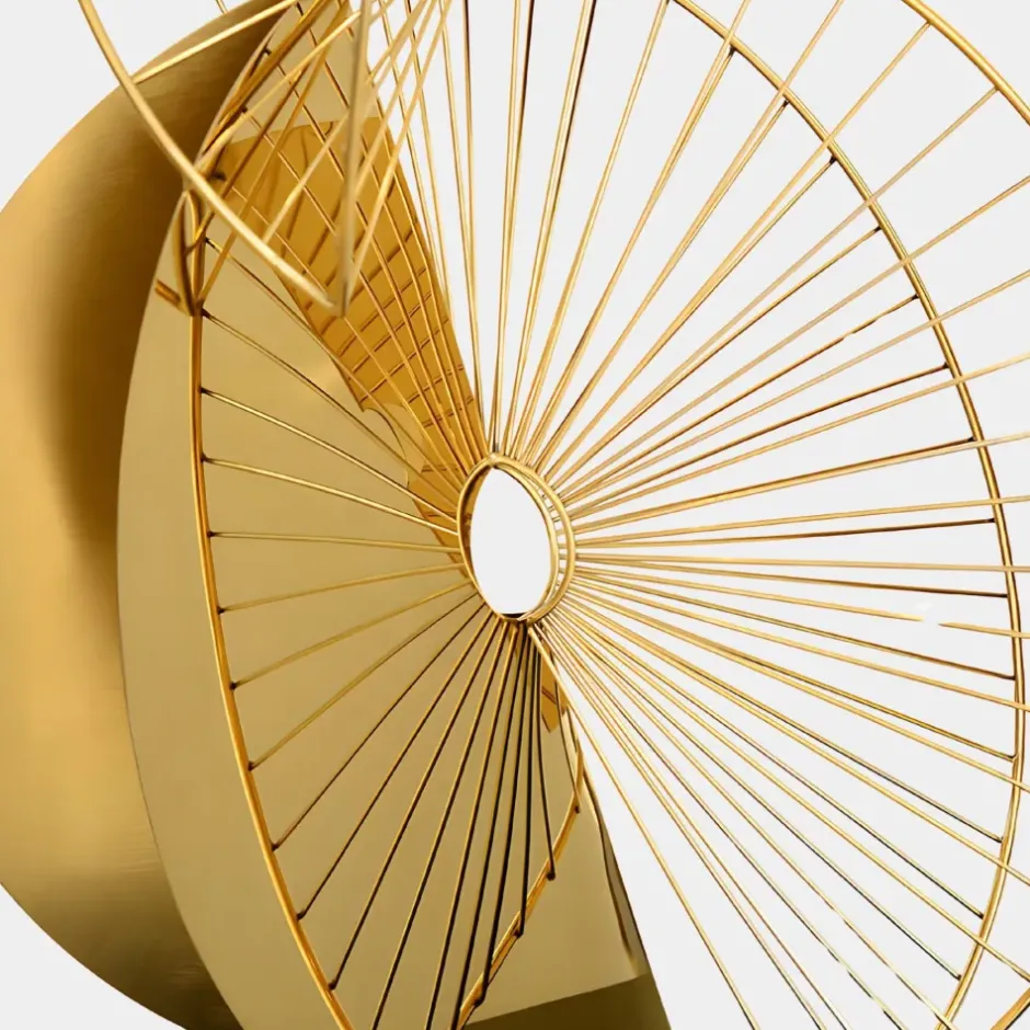 Statues & Sculptures Table Top|Floor Standing^Arc Aeon 93cm Gold Metal Indoor Sculpture