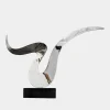 Statues & Sculptures Table Top|Abstract^Astral Edge 48cm Silver Metal Indoor Sculpture