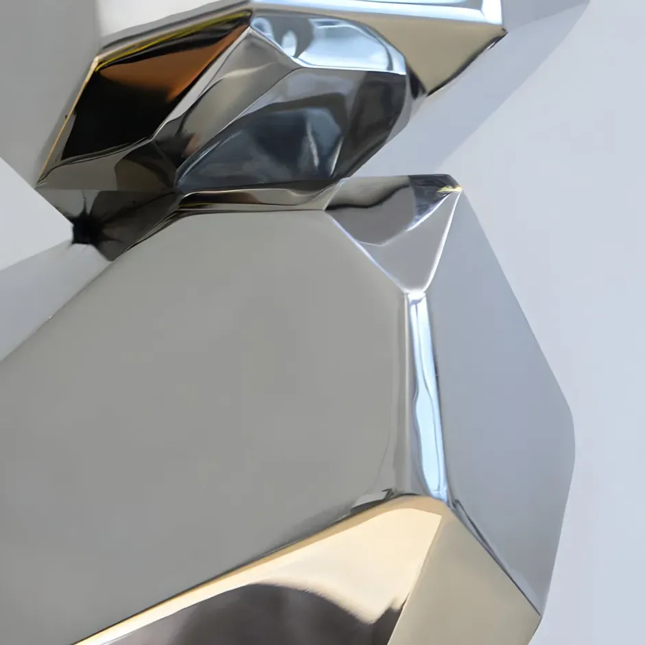 Statues & Sculptures Table Top|Floor Standing^Astrolith 89cm Silver Metal Indoor Sculpture v3