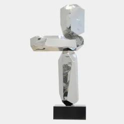 Statues & Sculptures Table Top|Floor Standing^Astrolith 90cm Silver Metal Indoor Sculpture v1