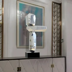 Statues & Sculptures Table Top|Floor Standing^Astrolith 90cm Silver Metal Indoor Sculpture v1
