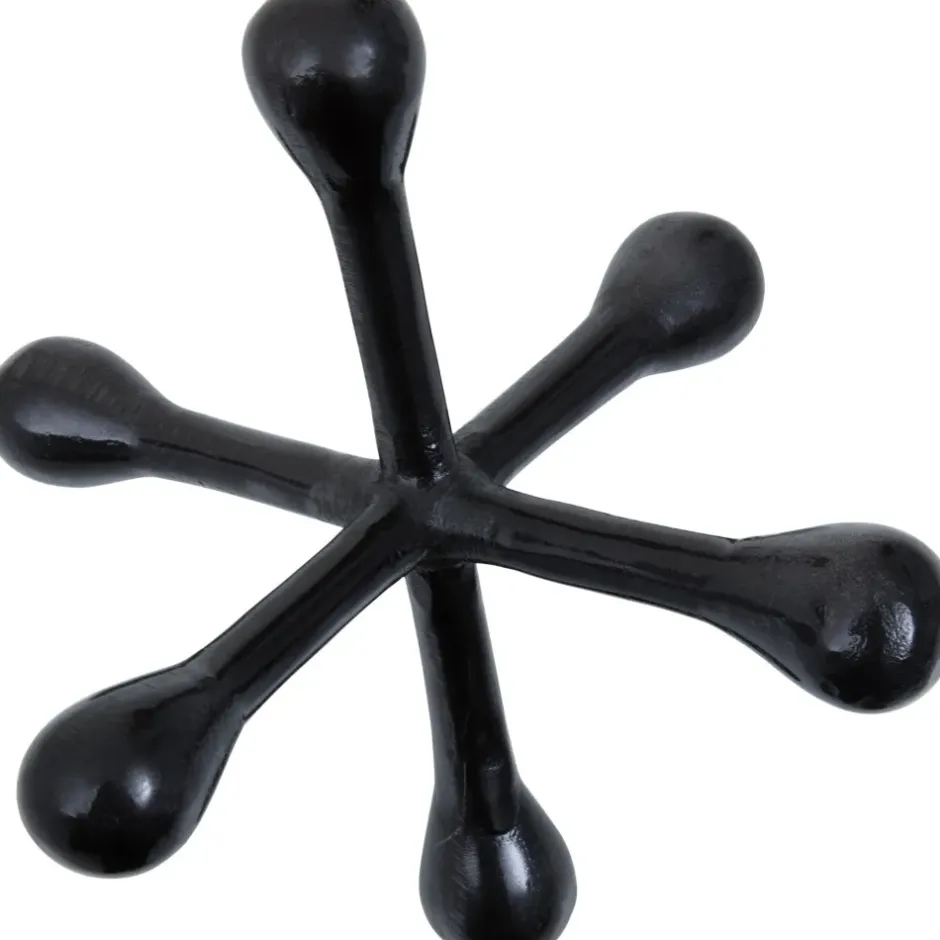 Statues & Sculptures Table Top|Abstract^Atomic Bloom 16cm Black Metal Indoor Sculpture