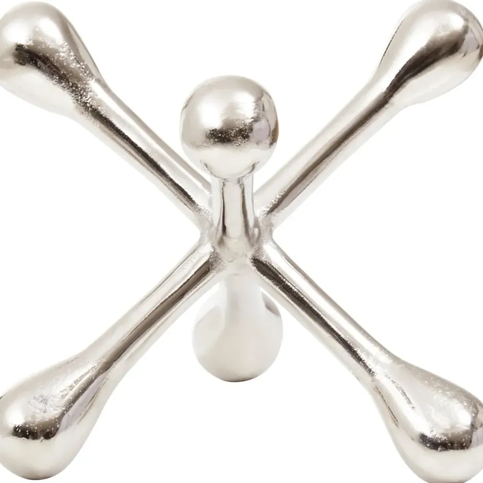 Statues & Sculptures Table Top|Abstract^Atomic Bloom 14cm Silver Metal Indoor Sculpture