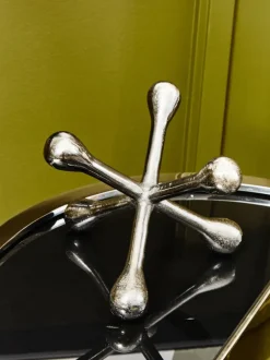 Statues & Sculptures Table Top|Abstract^Atomic Bloom 14cm Silver Metal Indoor Sculpture