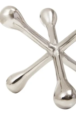 Statues & Sculptures Table Top|Abstract^Atomic Bloom 14cm Silver Metal Indoor Sculpture